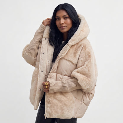 ELISA | CHAQUETA ACOLCHADA OVERSIZE CON CAPUCHA