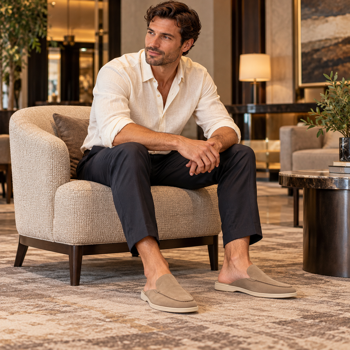 RODRIGO | MOCASÍN ABIERTO DE GAMUZA