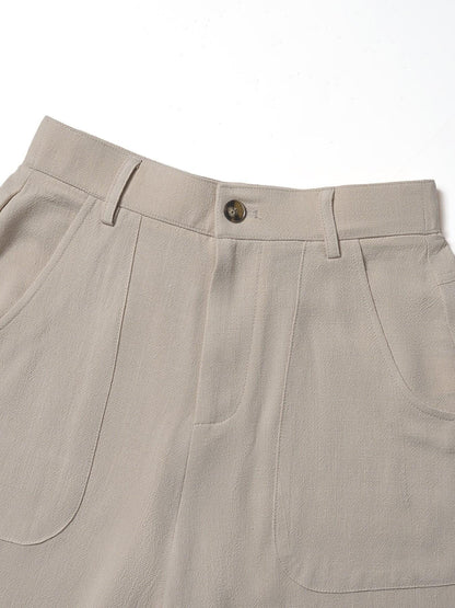 🔥 HALBPREIS DEAL ☀️ Lässige Damen Loungehose aus Baumwoll-Leinen-Mix 👖 Fließend, gerades Bein & hoher Bund – perfekt für Sommer & Alltag 🌸