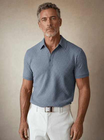 André Ferran Checkered Polo Shirt