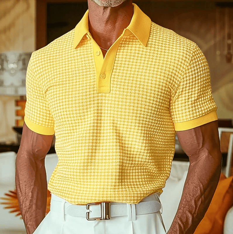André Ferran Checkered Polo Shirt