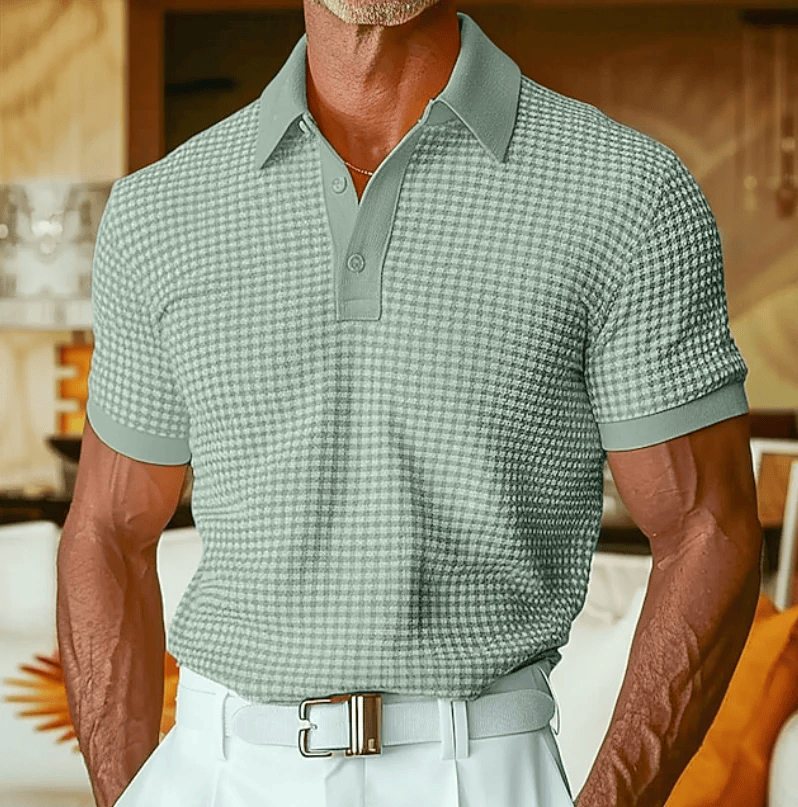 André Ferran Checkered Polo Shirt