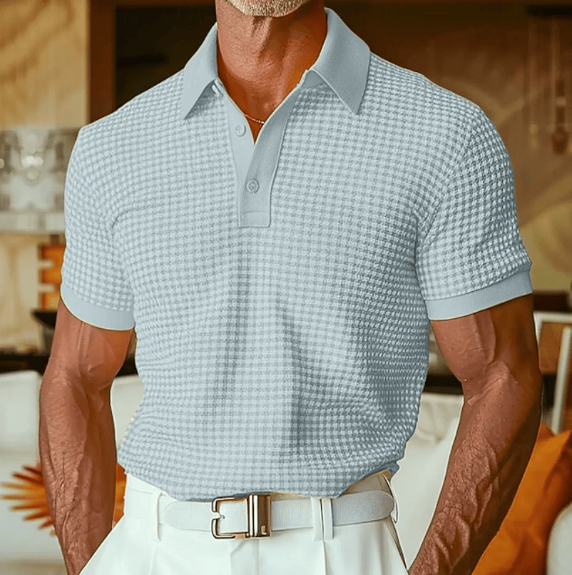 André Ferran Checkered Polo Shirt