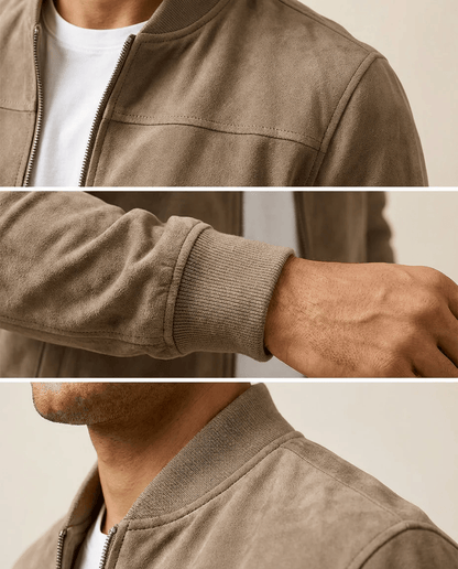 André Ferran Velour Suede Jacket