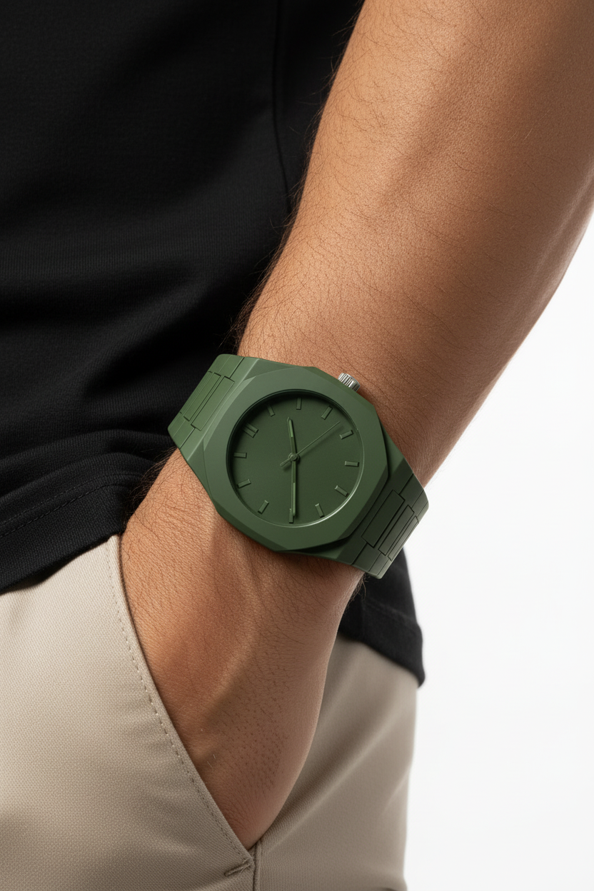 Nicolás - Reloj Verde Militar Mate