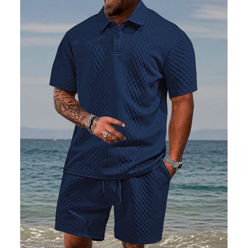 👕Herrenanzug mit Diamantmuster✨Leicht zu kombinieren, lässige und lockere Passform, vielseitiger Kragen, einteilig – alles, was Sie für zu Hause oder Ausflüge brauchen🛋️