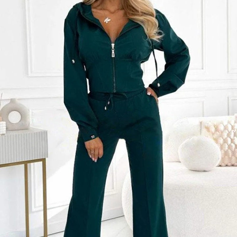 📢🎉50%Rabatt!!!🛍️✨Damen 2-teiliges Full Zip-Up Trainingsanzug-Set! 🎄🎅