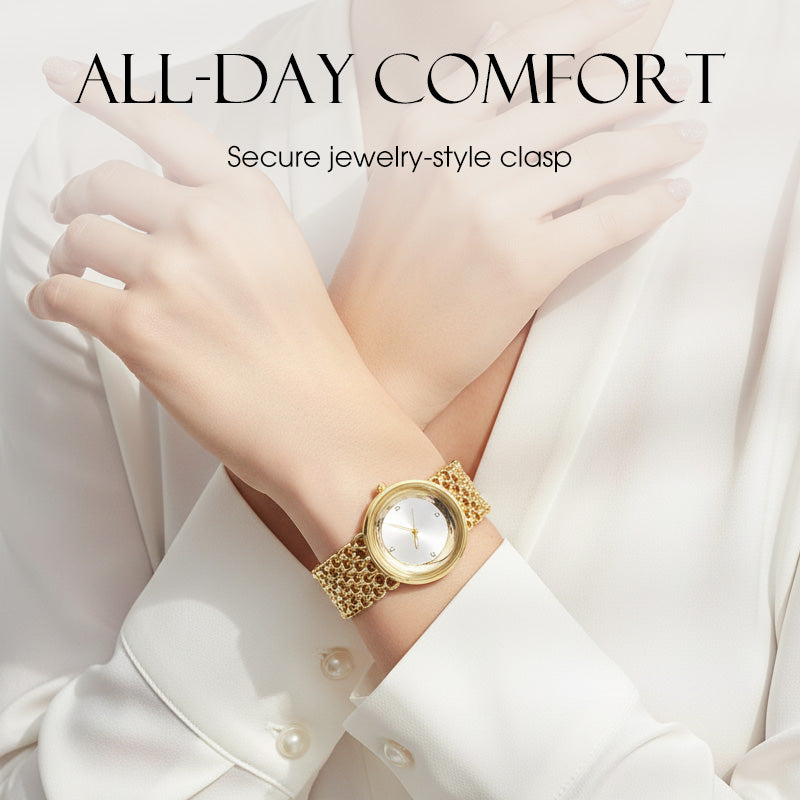 RENATA | RELOJ REDONDO CON BRAZALETE