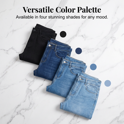 🔥Solange der Vorrat reicht 40 % Rabatt!🎉Elastische Schlagjeans für Damen mit hoher Taille