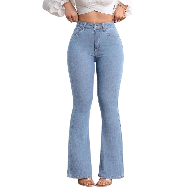 🔥Solange der Vorrat reicht 40 % Rabatt!🎉Elastische Schlagjeans für Damen mit hoher Taille
