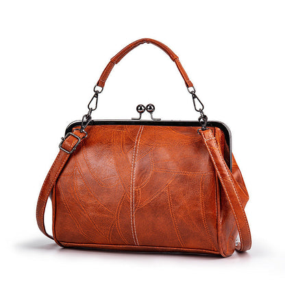 💎50% ELEGANTE VINTAGE-HANDTASCHE! 💎 Hochwertiges PU-Leder, Retro-Clip & Geräumig für den perfekten Look
