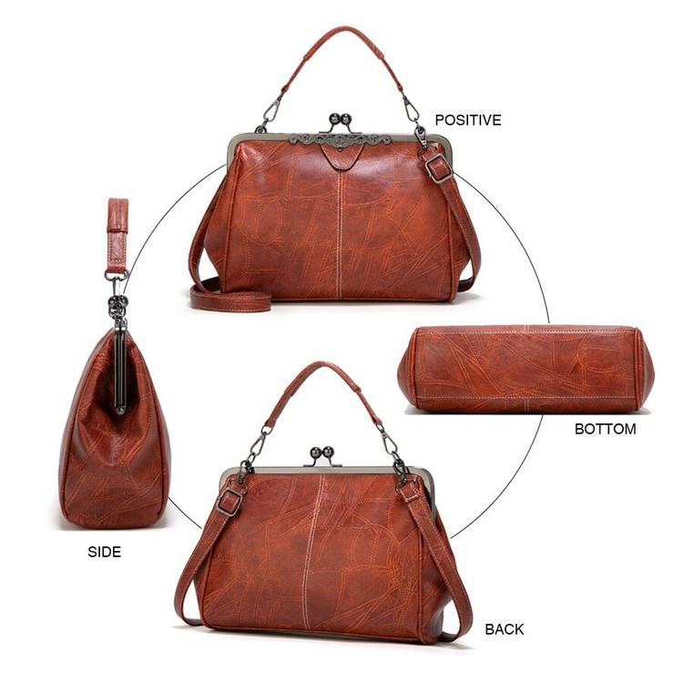 💎50% ELEGANTE VINTAGE-HANDTASCHE! 💎 Hochwertiges PU-Leder, Retro-Clip & Geräumig für den perfekten Look