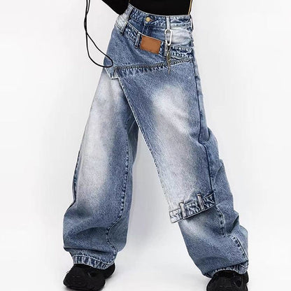 🔥👖 50% RABATT! Asymmetrische Jeans – weiter Schnitt, besonderer Bund, einzigartiger Stil. Kostet etwas mehr – aber genau das hebt dich von der Masse ab. 💪🌸