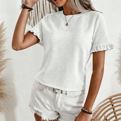 SUSANA | BLUSA CON MANGAS DE VOLANTES