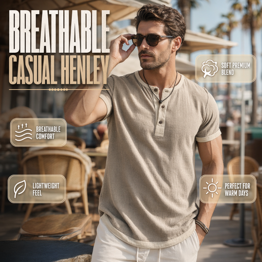 IVÁN | HENLEY DE MANGA CORTA CON CONTRASTE