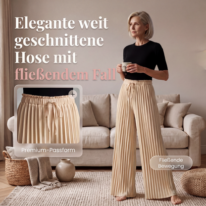 ✨Plissierte Weite-Hosen mit Kordelzugbund