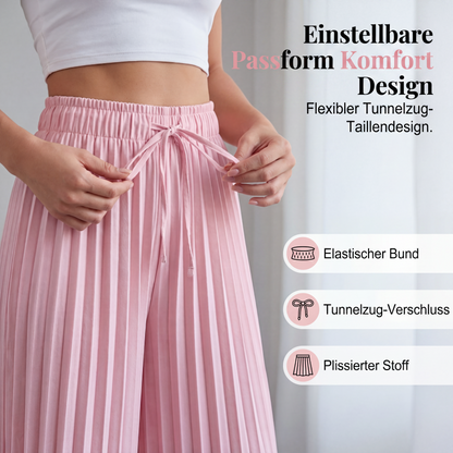 ✨Plissierte Weite-Hosen mit Kordelzugbund