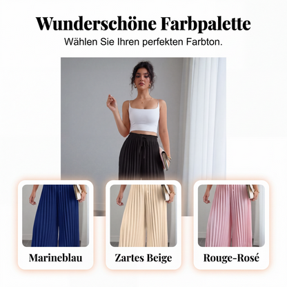 ✨Plissierte Weite-Hosen mit Kordelzugbund