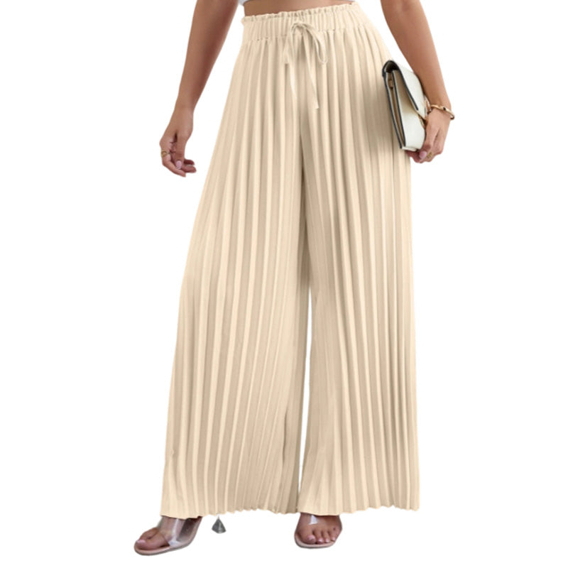 ✨Plissierte Weite-Hosen mit Kordelzugbund