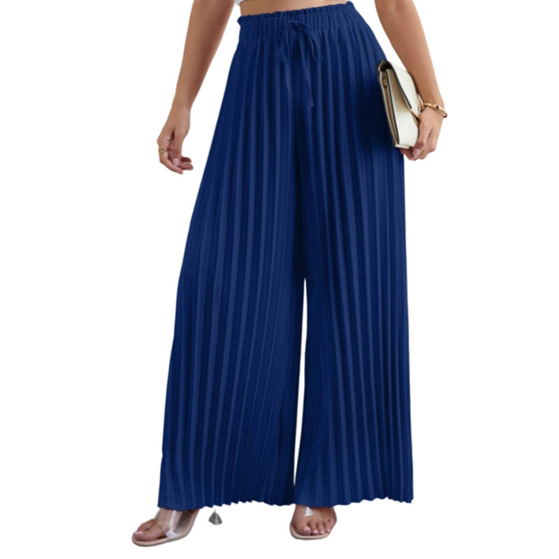 ✨Plissierte Weite-Hosen mit Kordelzugbund