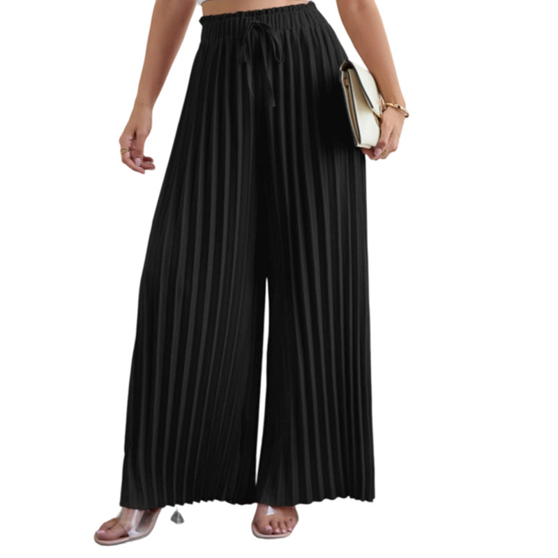 ✨Plissierte Weite-Hosen mit Kordelzugbund