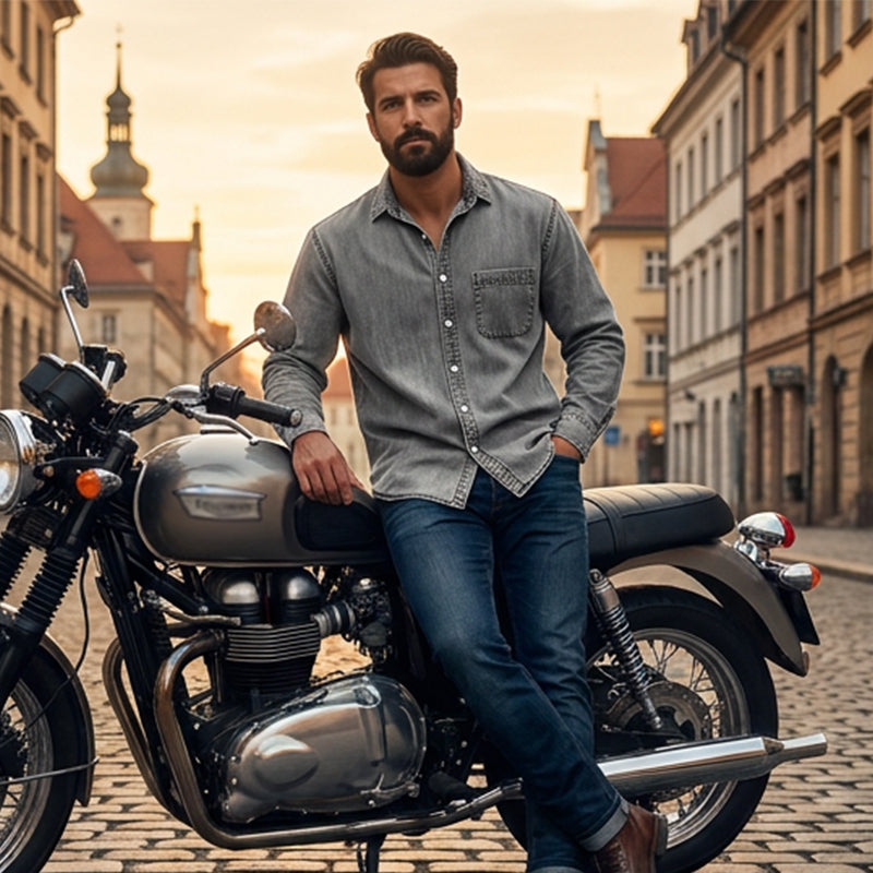HERNÁN | CAMISA DENIM RETRO