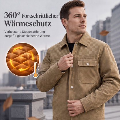 MANUEL | CHAQUETA DE ANTE SINTÉTICO A CUADROS