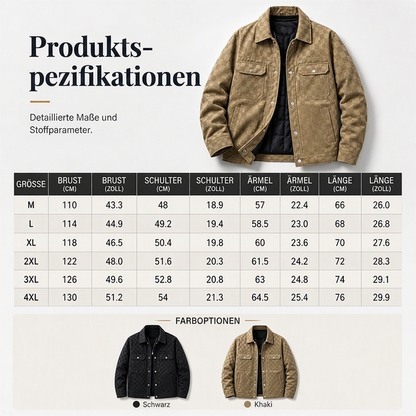 MANUEL | CHAQUETA DE ANTE SINTÉTICO A CUADROS