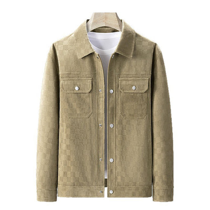 MANUEL | CHAQUETA DE ANTE SINTÉTICO A CUADROS