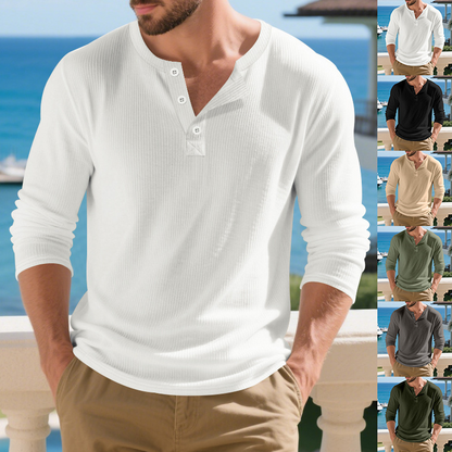 LEONARDO | CAMISETA HENLEY DE MANGA LARGA
