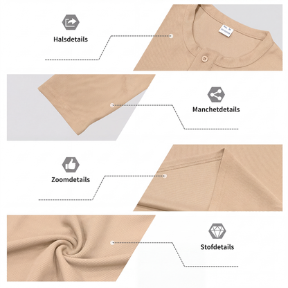 LEONARDO | CAMISETA HENLEY DE MANGA LARGA