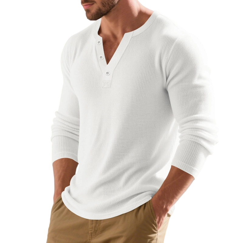 LEONARDO | CAMISETA HENLEY DE MANGA LARGA