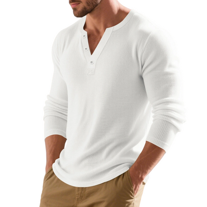 LEONARDO | CAMISETA HENLEY DE MANGA LARGA