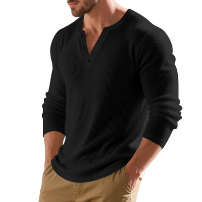 LEONARDO | CAMISETA HENLEY DE MANGA LARGA