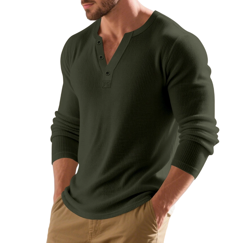 LEONARDO | CAMISETA HENLEY DE MANGA LARGA
