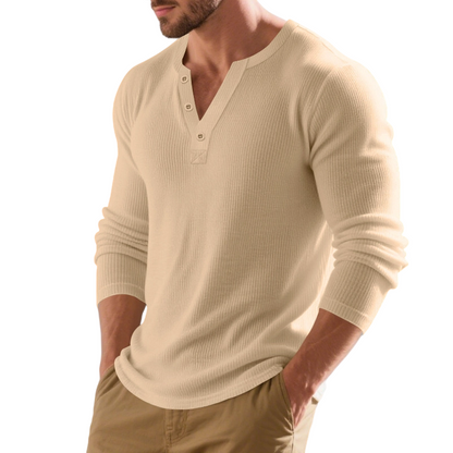 LEONARDO | CAMISETA HENLEY DE MANGA LARGA