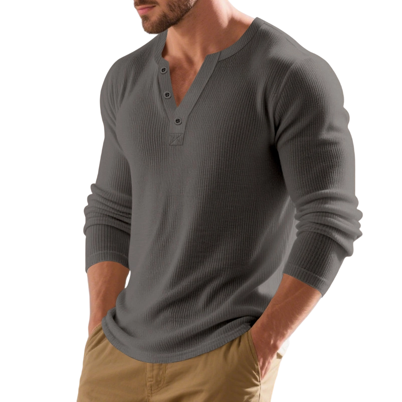 LEONARDO | CAMISETA HENLEY DE MANGA LARGA