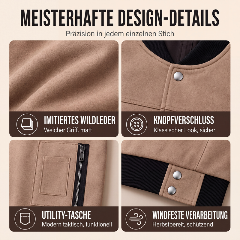 BENJAMÍN | CHAQUETA BOMBER DE ANTE SINTÉTICO