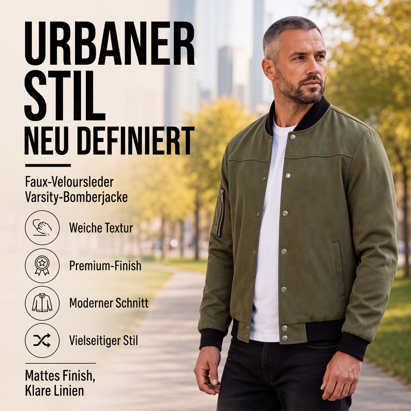 BENJAMÍN | CHAQUETA BOMBER DE ANTE SINTÉTICO