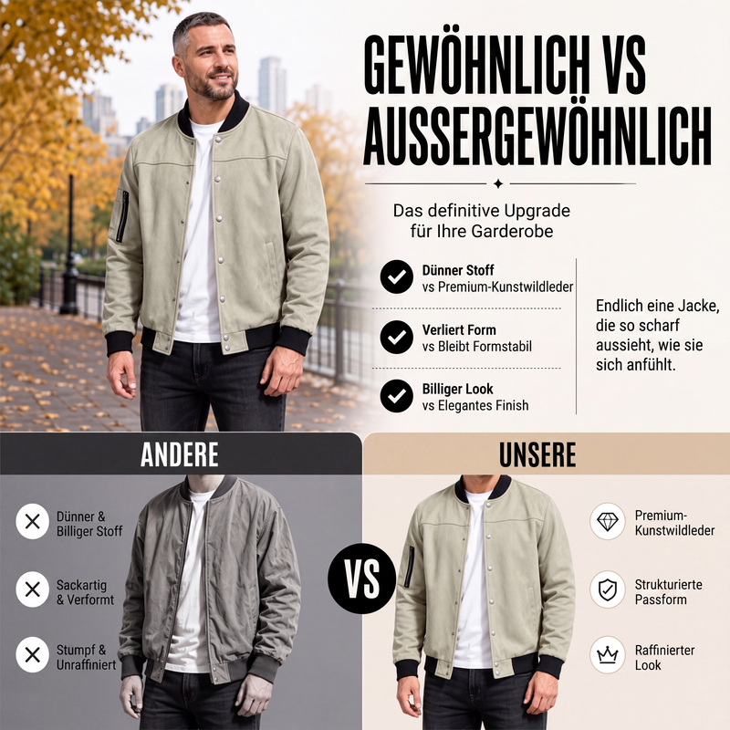 BENJAMÍN | CHAQUETA BOMBER DE ANTE SINTÉTICO