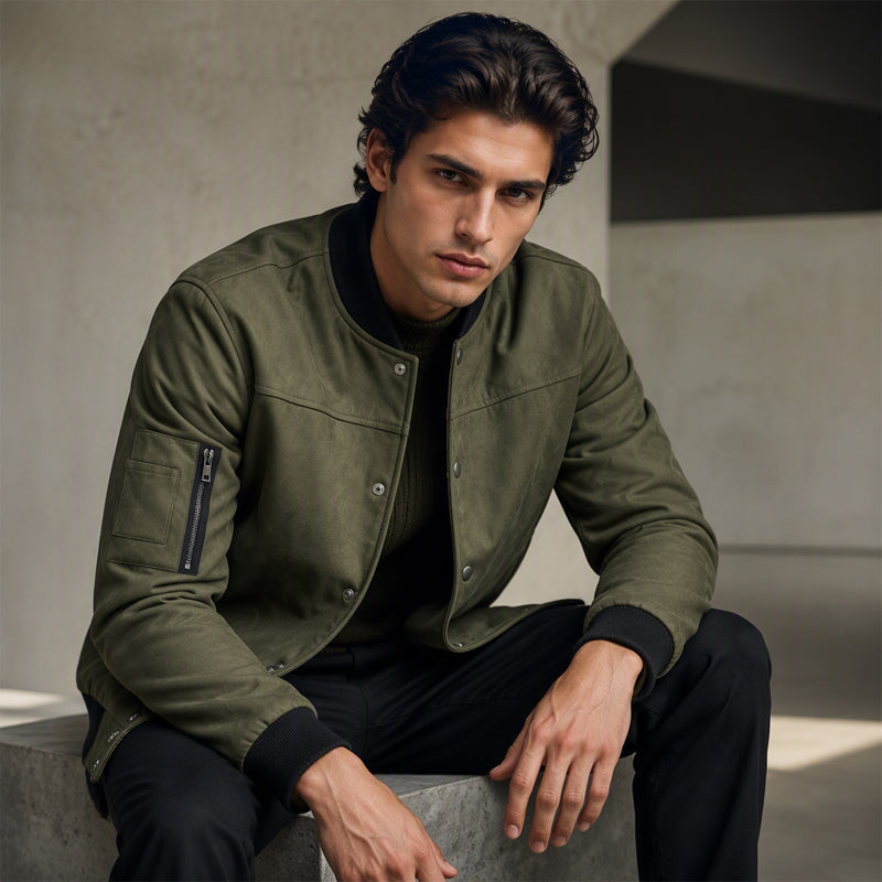 BENJAMÍN | CHAQUETA BOMBER DE ANTE SINTÉTICO