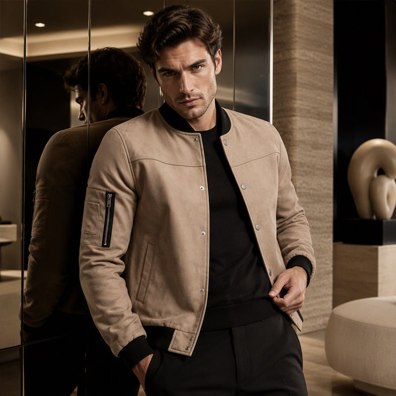 BENJAMÍN | CHAQUETA BOMBER DE ANTE SINTÉTICO