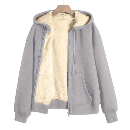 RAQUEL | CHAQUETA CON CAPUCHA Y FORRO AFELPADO