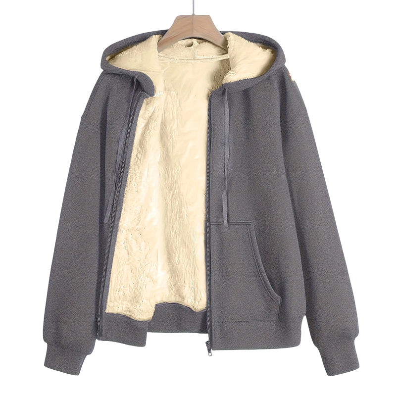 RAQUEL | CHAQUETA CON CAPUCHA Y FORRO AFELPADO