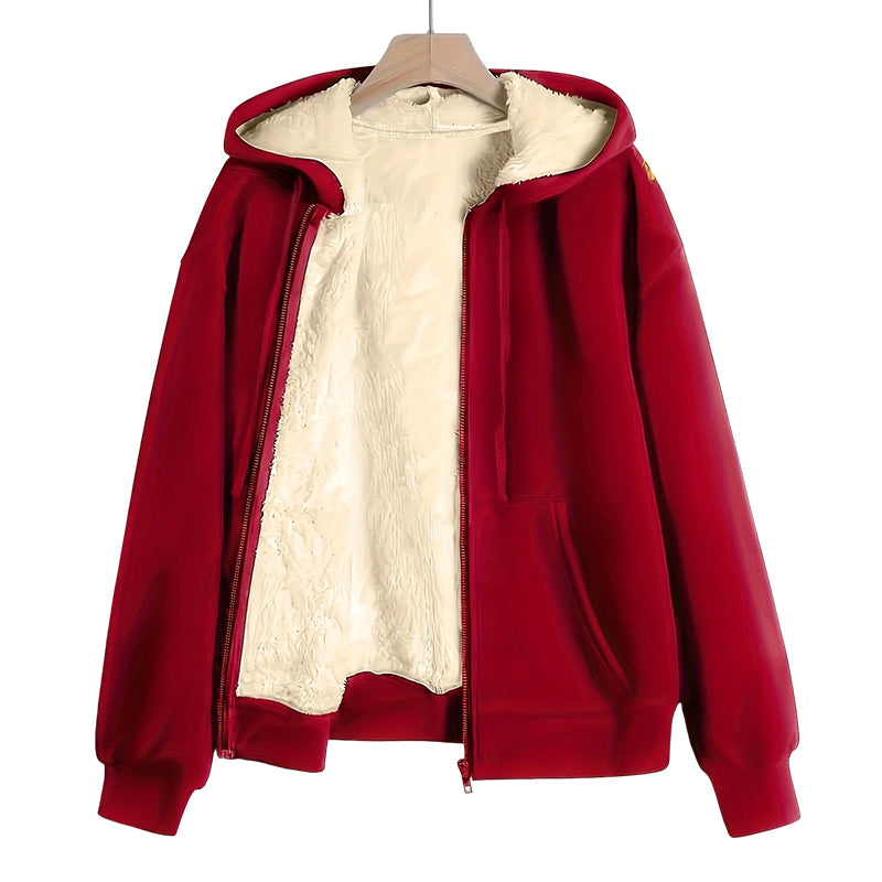 RAQUEL | CHAQUETA CON CAPUCHA Y FORRO AFELPADO
