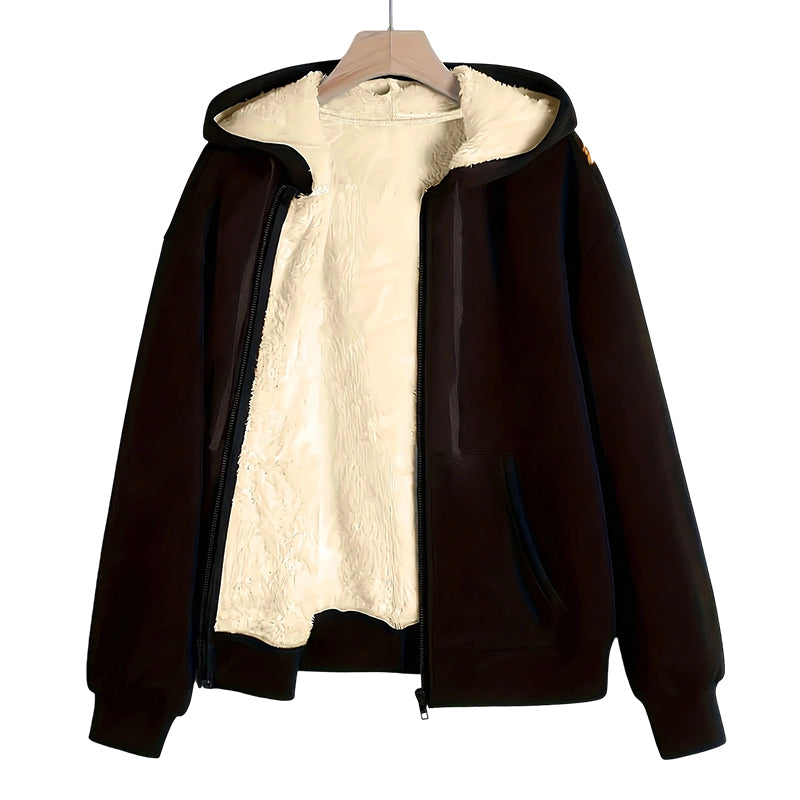 RAQUEL | CHAQUETA CON CAPUCHA Y FORRO AFELPADO