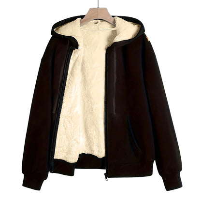 RAQUEL | CHAQUETA CON CAPUCHA Y FORRO AFELPADO