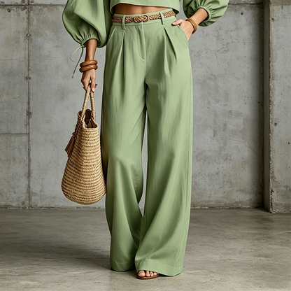 👚 50% Rabatt | Ein kompletter Look ohne Styling-Stress – Damen Wide-Leg Set