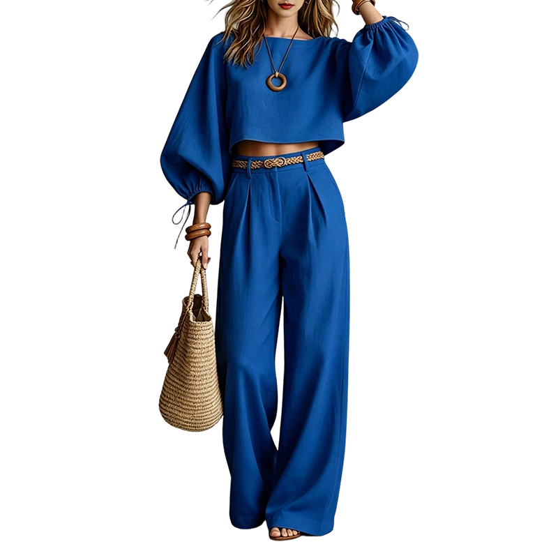 👚 50% Rabatt | Ein kompletter Look ohne Styling-Stress – Damen Wide-Leg Set