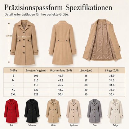🌟 Der Look, den alle suchen – bei uns 50% günstiger! Elegante taillierte Damen-Mantel mit Knopfleiste